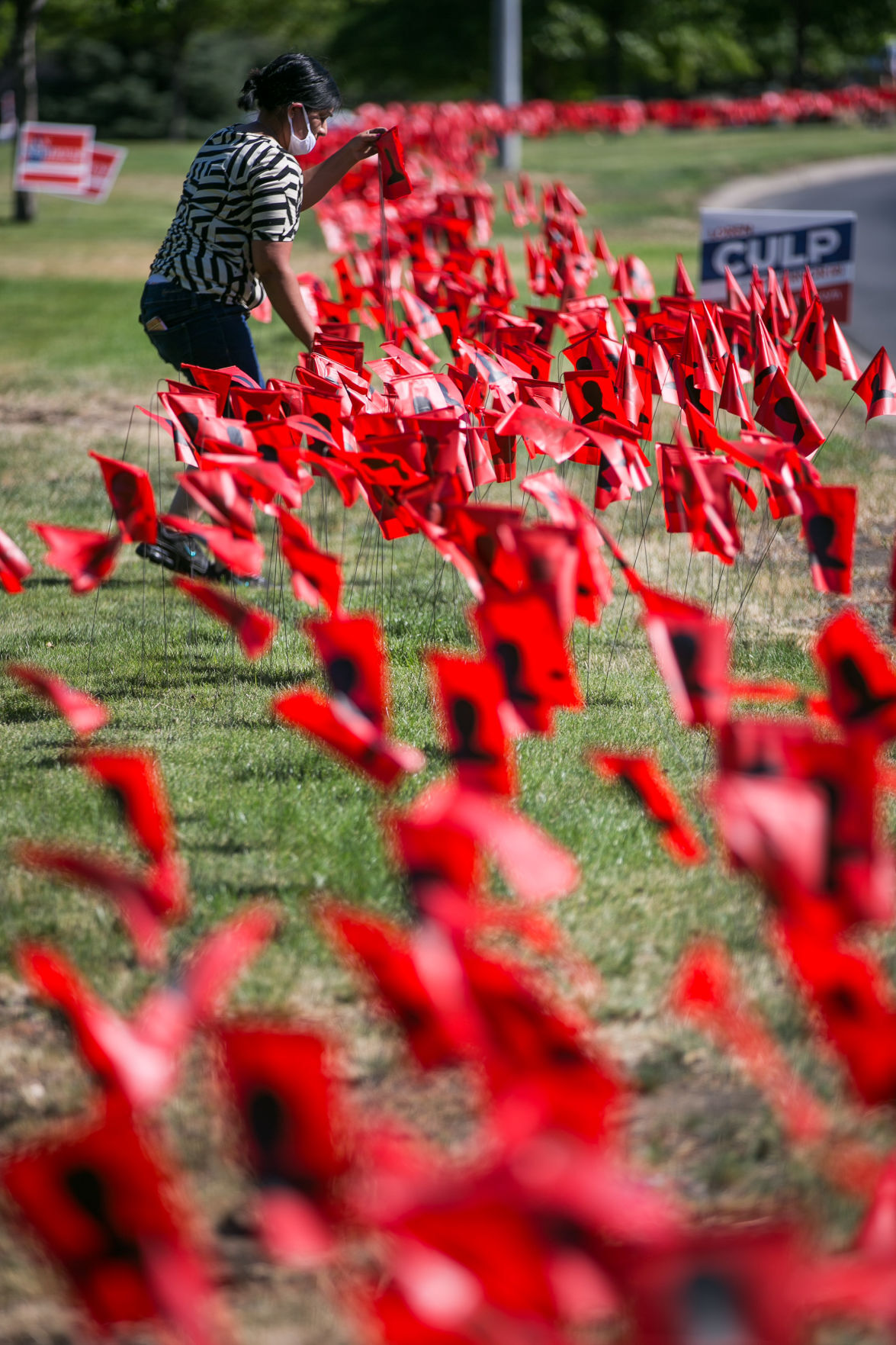 July 21, 2020 | Flags representing COVID-19 patients